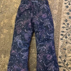 Floral Patterned Snow Pants